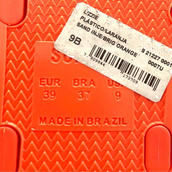 Schutz Nordstrom Lizzie Slides Sandal 9 Silver Studded Open Toe Bright Orange - Picture 8 of 10